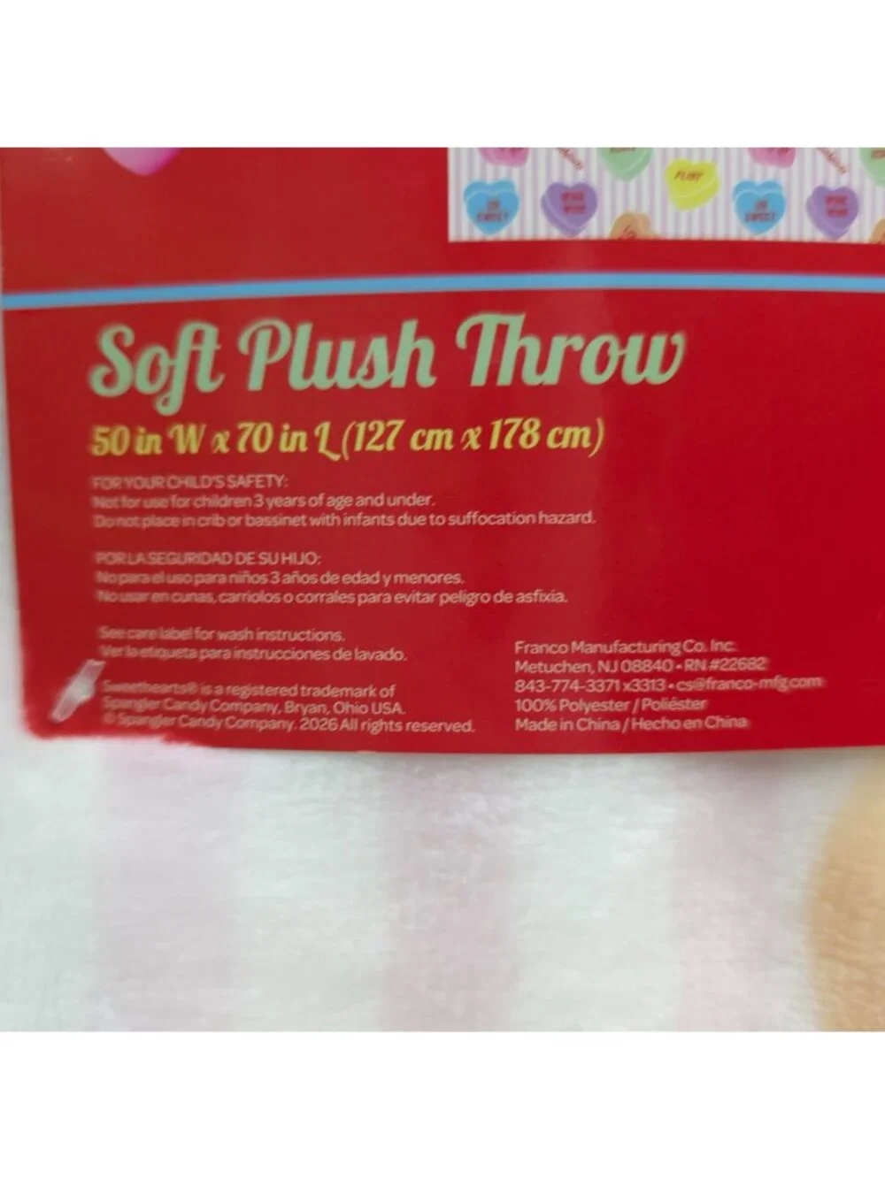 Sweethearts Soft Plush Throw Blanket 50